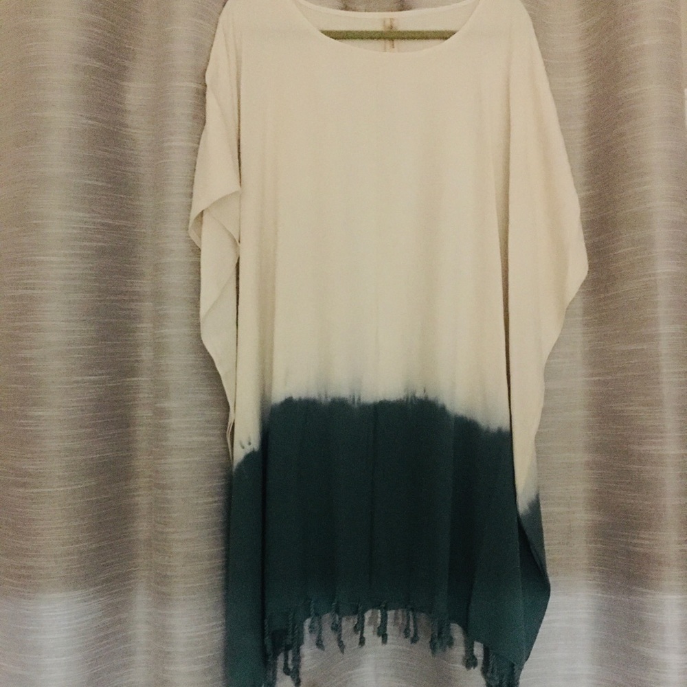 Green and white tunic- year round style and comfort